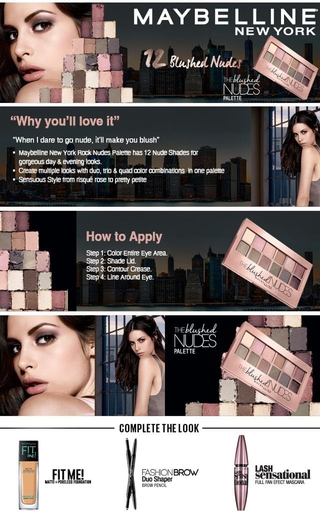 Maybelline The Blushed Nudes Eyeshadow Palette -  How To Apply