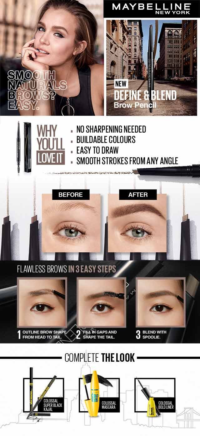 Maybelline Define & Blend Brow Pencil Natural Brown