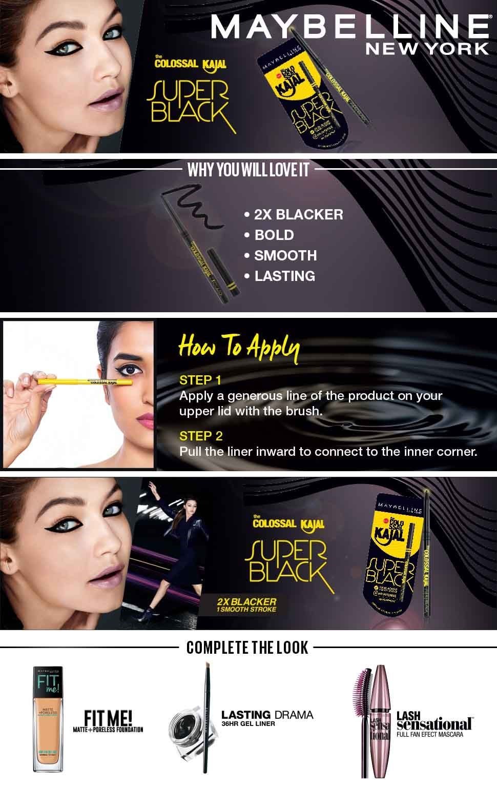 Everything about Maybelline Colossal Kajal Super Black