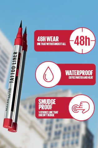 Long-lasting bold lines using Maybelline New York Line Tattoo Liner