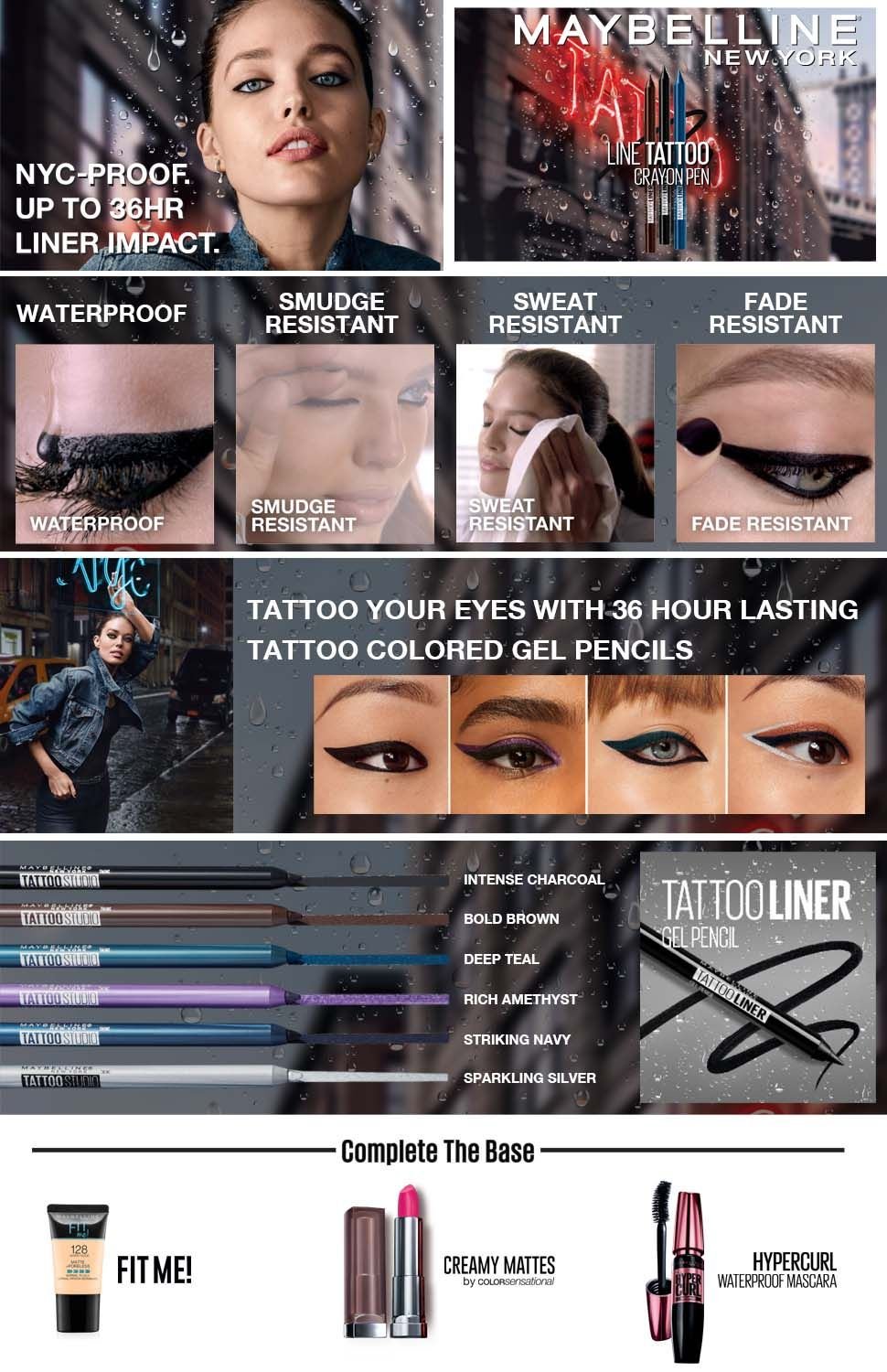 Eyeliner Pencil Buy Maybelline Tattoo Studio Gel Eyeliner Pencil