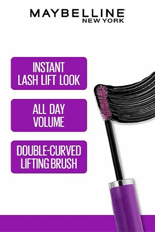 Maybelline New York Lash Lift Mascara Waterproof in Shade Black