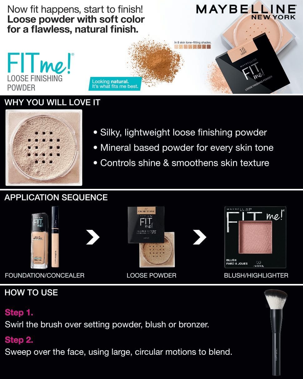 Maybelline Fit Me Loose Finishing Powder - Uses, Features, How To Apply