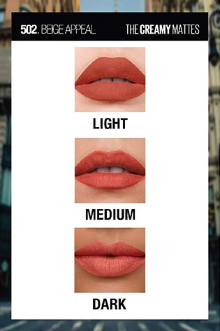 Smooth Texture of Maybelline Creamy Matte Lipstick - Beige Appeal