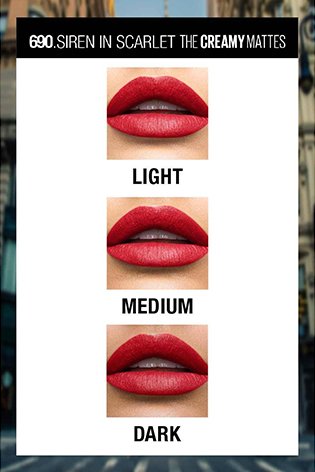 Smooth Texture of Maybelline Creamy Matte Lipstick - Siren in Scarlet