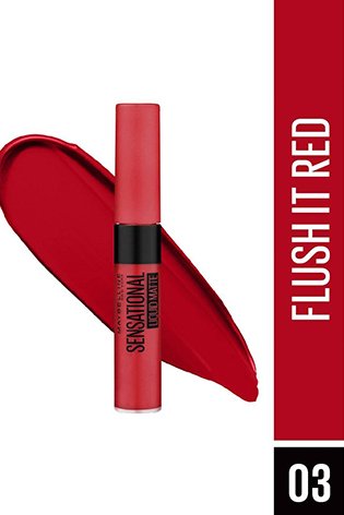 Long-Lasting Wear from Sensational Liquid Matte - flush it red