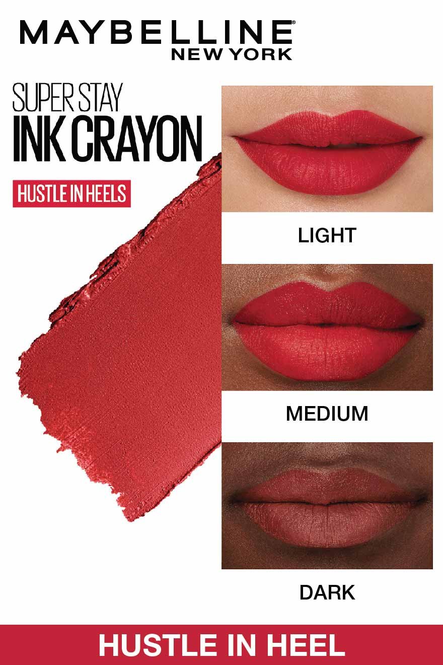 Bold Finish with Superstay Ink Crayon - hustle in heel