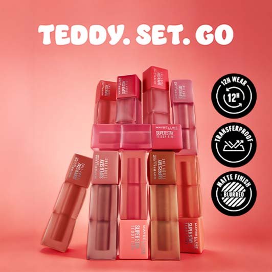 Maybelline New York Superstay Teddy Tint | Maybelline Lip Tint, 12H Wear