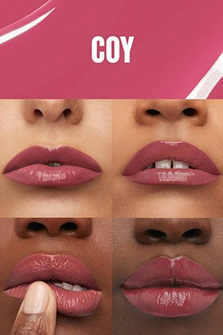 Dramatic Look with Maybelline Vinyl Lipstick - Coy