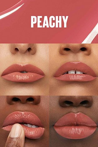 Dramatic Look with Maybelline Vinyl Lipstick - Peachy