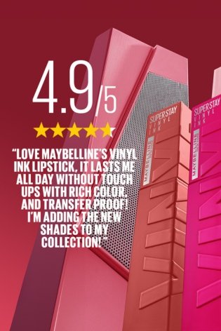 Shine-Boosting Maybelline Vinyl Ink Lipstick - Rogue